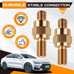 2 Set Side Post Battery Terminal Extension Bolt with Nuts,3/8″-16 Coarse and 3/8