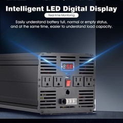 12000W Car Power Inverter DC 12V To AC 110V Sine Wave RV Boat Converter LCD