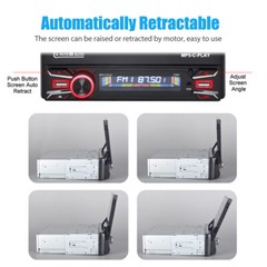 7″ Single 1 DIN Car Stereo Flip Out Touch Screen Radio Carplay MP5 USB +Camera