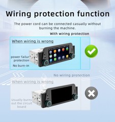 Single Din Car Stereo Radio Bluetooth Head Unit For Apple CarPlay Android Auto