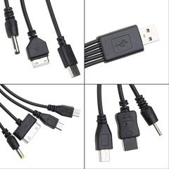 Universal 10 in 1 Charging Cable – 20CM/7.87in USB Data Cable with Multiple A…