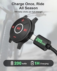 Waterproof Bluetooth Media Button, Steering Wheel Remote Control for Car & Bike