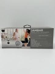 Jambar Wireless Speaker Bluetooth, Black 30ft Wireless Area 2 Hours Small White