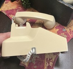 Vintage ITT Desktop Push Button Telephone Beige Landline Phone