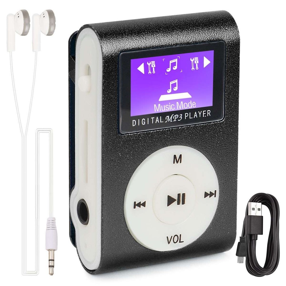 Clip On MP3 Music Player With Digital LCD Screen Mini Clip Support 32GB Micro SD