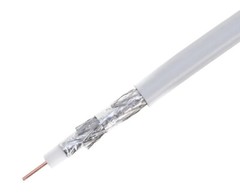 RG6 QUAD Shield Coax Cable White TV Antenna Satellite 3ft-100ft Multi-Pack Lot
