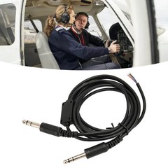 Aviation Headset Replacement Cable 6.6ft Dual GA Plug For David Clark/AVCOMM