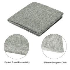Grey Speaker Mesh Grill Stereo Fabric Dustproof 50cm x 150cm 20″ x 59″
