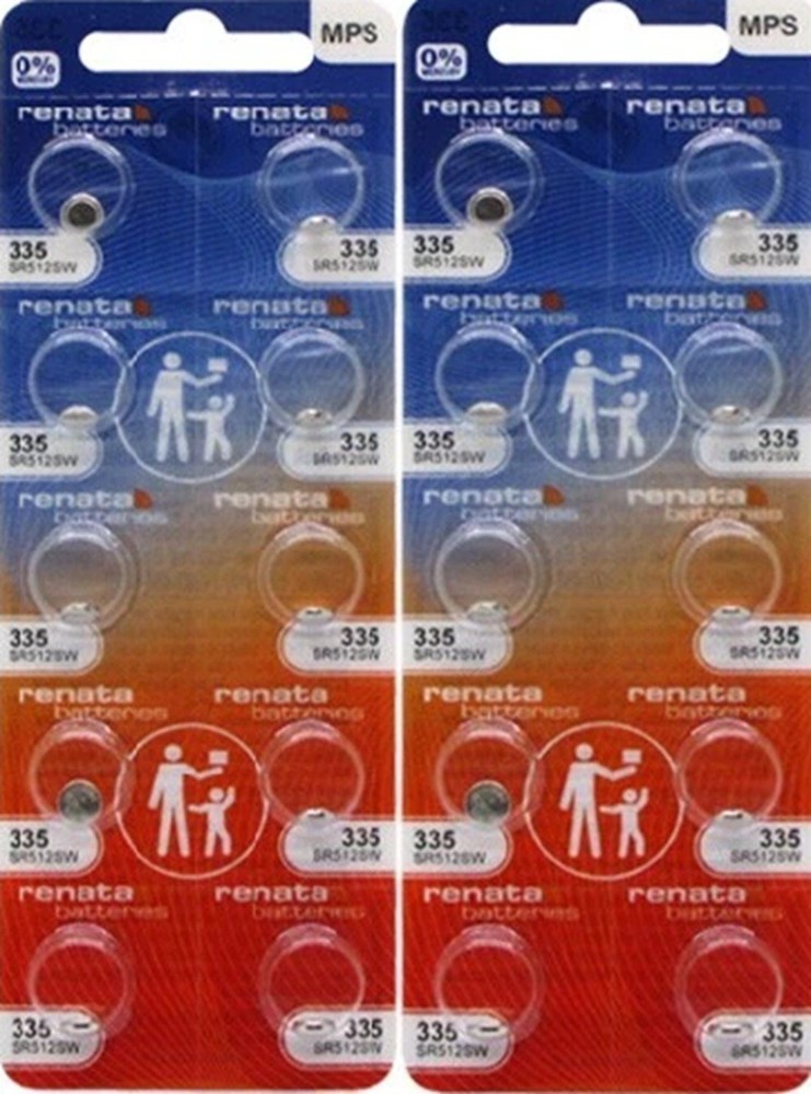 20 Renata 335 SR512SW Silver Oxide 1.55v 0% MERCURY Batteries EXP 02/2028
