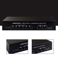 6 Amp in 2-Way Out Passive Amplifier Speaker Switcher Stereo Audio Switch Box