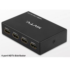 4 Port HDMI 4K Hub Multi Splitter & Amplifier For 3D HDTV 1080P 1X4 1 In 4 Out