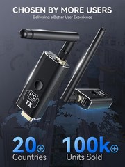 Moman Wireless HDMI Transmitter + 4 Receivers 4K/1080P HD Output for PC/TV Box