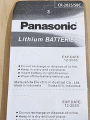 2 pc carded PANASONIC CR2025 DL2025 ECR2025 3v Lithium Battery Expire 2034