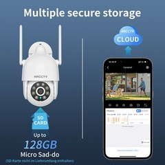 ARCCTV 2-Pack 2K Indoor WiFi6 Security Camera Auto-Tracking 360°PTZ 24/7 Working