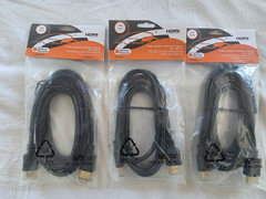 Lot of 3 Atlona 6ft High Speed HDMI Cables 24k Gold Plated Connectors