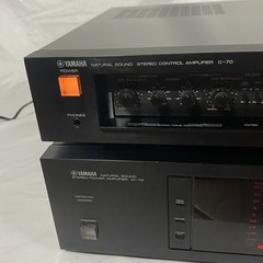 Yamaha M-70 & C-70 Power Amp/ Pre-Amp Combo – Both Power On – Not Fully Tested