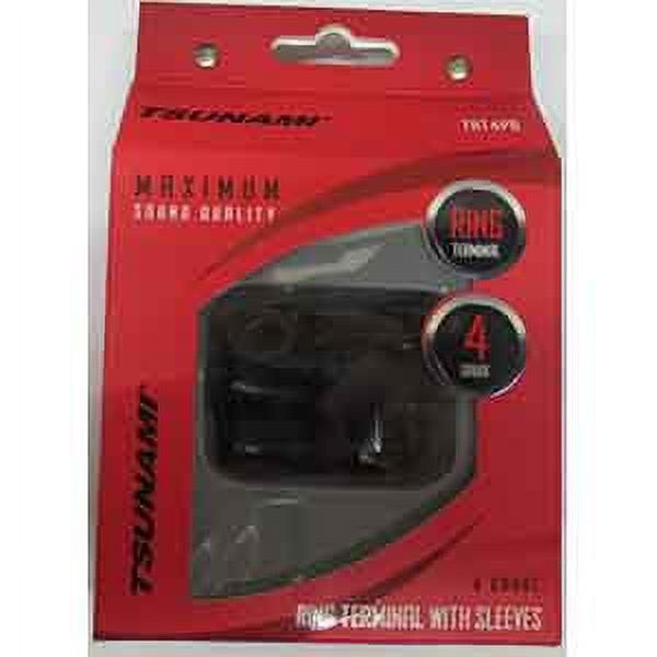 Metra Tsunami TRT4PB 4 Gauge Ring Terminal With Sleeves – 4 Pack