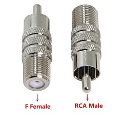 F-Type Female to RCA Male Connector Plug Jack Coaxial Cable TV Adapter RF Lot