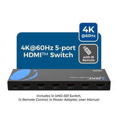 OREI 4K@60Hz 5-port HDMI™ Switch (UHD-501)