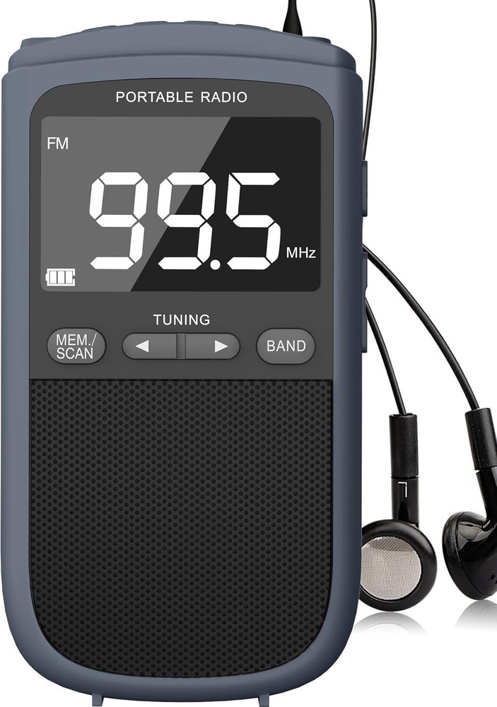 AM FM Walkman Radio:900mAh Rechargeable Portable Transistor Pocket Radio