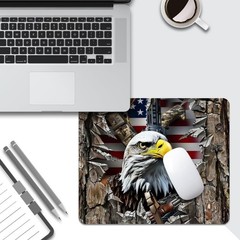 American Flag Eagle rip 9.5 x 7.9 inches, Oak camo