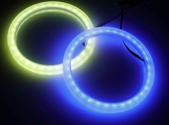 (2) KICKER 47KLSR8 KLSR 8″ Weather Proof LED Speaker/Subwoofer Ring Lights KLSR8
