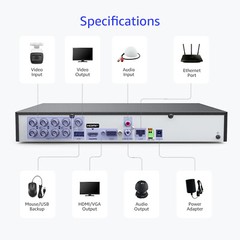 ANNKE 8CH 4K 8MP 5IN1 HDMI DVR CCTV Security System Digtial Video Recorder