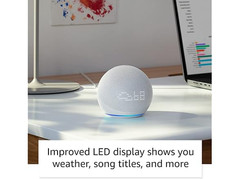 Amazon Echo Dot (5th Gen) Smart Speaker With Alexa and Clock NEW Glacier White