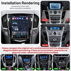 For Cadillac ATS Radio Carplay Stereo Android Auto EQ Cam