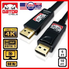 4K DisplayPort DP to HDMI Cable 60Hz 2160P 25.92Gbps HDR Audio Video Adapter PC
