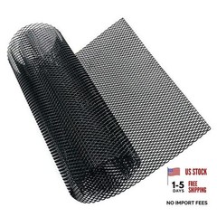 Car Grill Mesh,40 x 13 inch Universal Black Mesh,Aluminum 8x4mm Rhombus Black