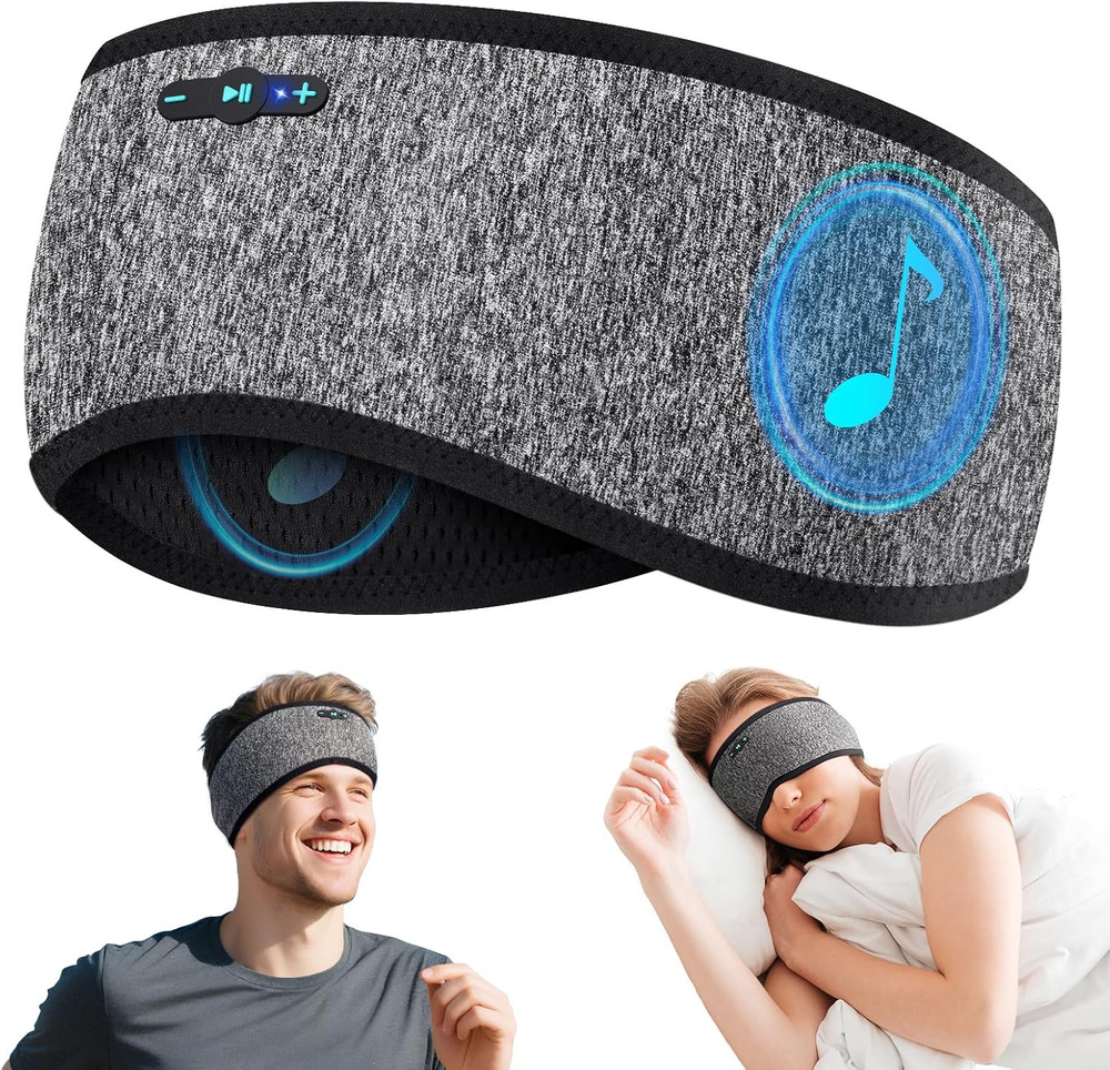 Sleep Headphones Bluetooth 6.0 Headband, 3-IN-1 Sleeping Headband Headphones for
