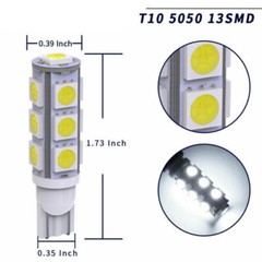 10x T10 13SMD LED White Interior, Instrument, License Light W5W 194 168 2825 158
