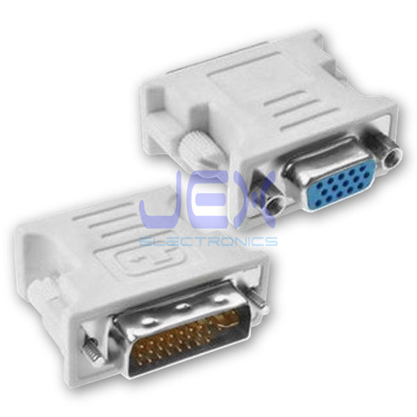 DVI-I Male Dual-Link 24+5 to VGA Female DE-15 Video Monitor Adapter Converter