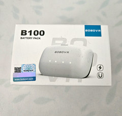 BOBOVR B100 Battery Pack for Headset, USB-C, White/Black Universal Compatible