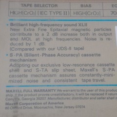 Maxell XLII 90 Minute Blank Tape High Bias Japan