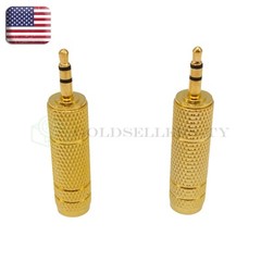 2PCS 6.35mm 1/4″Female to 3.5mm 1/8″ Male Jack Stereo Headphone Audio Adapter