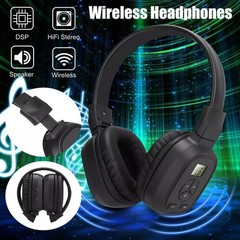 Stereo Foldable Receiver Over-Ear Headphone uses 2 AAA batteries (Not included)