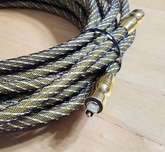 Toslink Optical Audio Cable SPDIF Digital Fiber Optic Sound Cord Premium 30 ft.