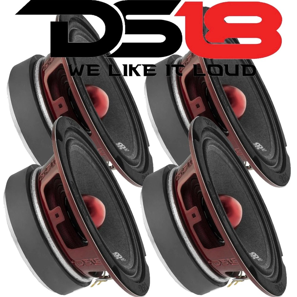 4 DS18 PRO-X6.4BM 2000W Max 6.5″ Midrange Speakers Loudspeaker With Bullet 4 Ohm