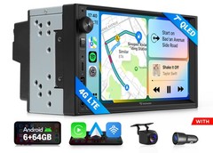 Car Stereo Head Unit Apple CarPlay GPS 7″ QLED 6+64 Android Double DIN Fast Boot