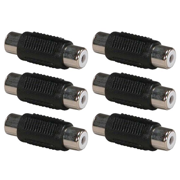 6x RCA Female to Female Coupler Audio Video AV Coupling Connector Gender Changer