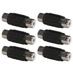 6x RCA Female to Female Coupler Audio Video AV Coupling Connector Gender Changer