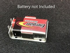 Vintage 9V Battery Metal Holder Snap In, Keystone Electronic Aluminum 9V Holder