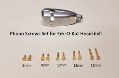 Phono Screw Set made of Brass for REK-O-KUT Headshell / non-magnetic screws