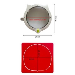 Animal Door Quadruple Security System Durable ABS Construction