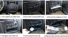 Single 1 Din FM Bluetooth Car Stereo Radio Head Unit Built-in Speakers In-Dash