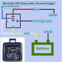 40/30 amps 12VDC 5-pin Waterproof Relay with 5-pin Wire Harness Heavy-Duty