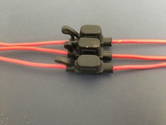 3 x Mini fuse holder with 16 gauge inline wire Weather proof design