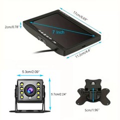7″ Monitor Rear View Backup Camera Night Vision System for RV Truck Bus VAN US